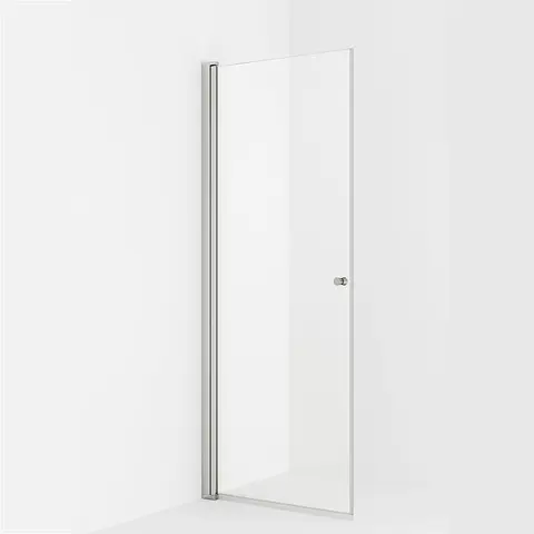 Dusjdør rett LIAM 95 95x195cm sølv/klar