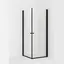 Dusjhjørne rett LIAM 90x90 90x90x195cm sort matt/klar