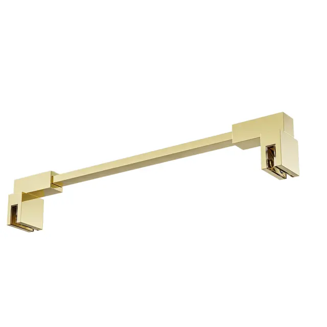 Støttestag glass-glass 6/8mm 120cm gull 