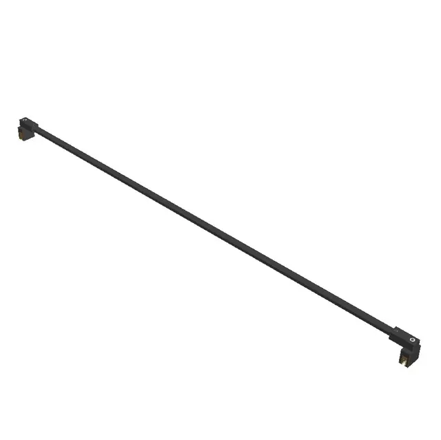 Støttestag glass-glass 6/8mm 120cm sort matt 