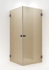 Dusjhjørne rett EMIL 90x90 90x90x200cm bronse glass børst.rosègull
