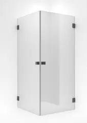 Dusjhjørne rett EMIL 80x100 80x100x200cm klart glass børstet grå