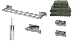 Pakke, liten - Luna rett med håndklær Krom (se info)