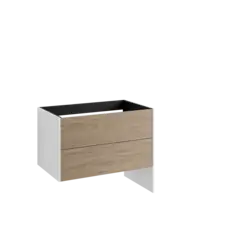 Servantskap FAY 100 lang sideplate Hvit matt / Skandinavisk Eik