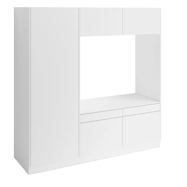 Høyskap og dobbel vaskemaskinmodul FAY Hvit matt 