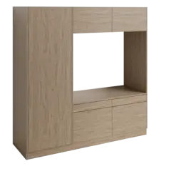 Høyskap og dobbel vaskemaskinmodul FAY Skandinavisk Eik