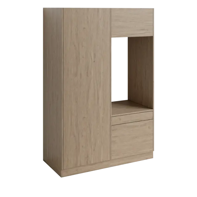 Høyskap og enkel vaskemaskinmodul FAY Skandinavisk Eik 