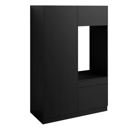 Høyskap og enkel vaskemaskinmodul FAY Sort matt