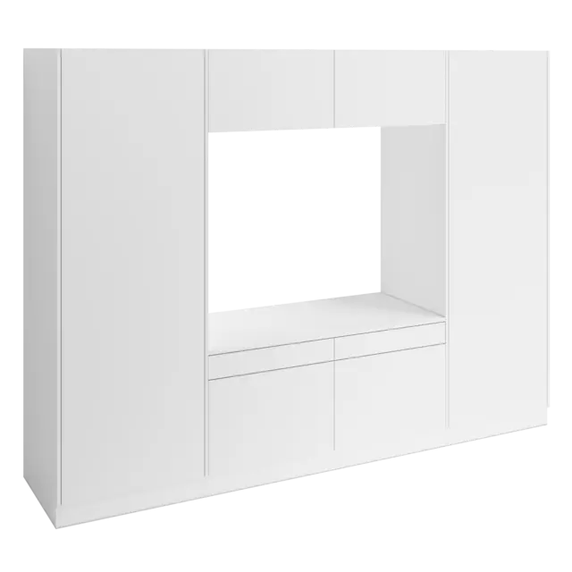 Høyskap x2 og dbl vaskemaskinmodul FAY Hvit matt 