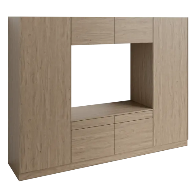 Høyskap x2 og dbl vaskemaskinmodul FAY Skandinavisk Eik 