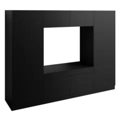 Høyskap x2 og dbl vaskemaskinmodul FAY Sort matt