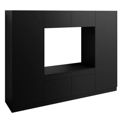 Høyskap x2 og dbl vaskemaskinmodul FAY Sort matt