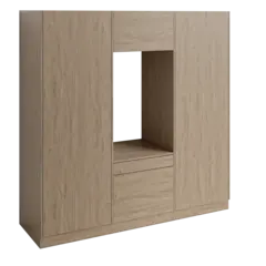 Høyskap x2 og enkel vaskemaskinmodul FAY Skandinavisk Eik