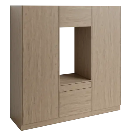 Høyskap x2 og enkel vaskemaskinmodul FAY Skandinavisk Eik