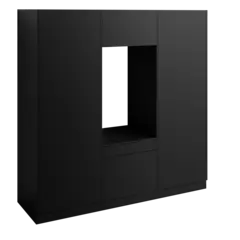 Høyskap x2 og enkel vaskemaskinmodul FAY Sort matt