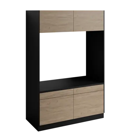 Modul slett Fay dobbel Sort matt / Skandinavisk Eik