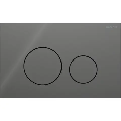 Betjeningsplate Sigma40 rund lavagrå glass