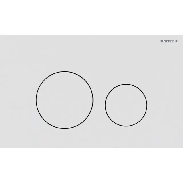 Betjeningsplate Sigma40 rett hvit matt stål easy clean 