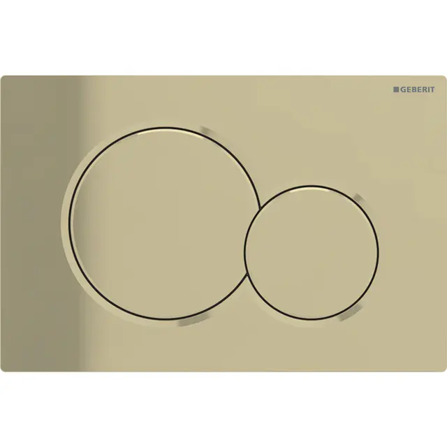 Betjeningsplate Sigma01 rund messing dobbeltskyll 
