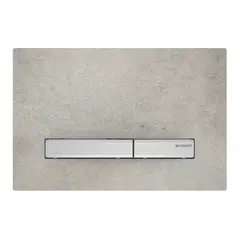 Betjeningsplate Sigma50 rund betong/krom sink dblskyll