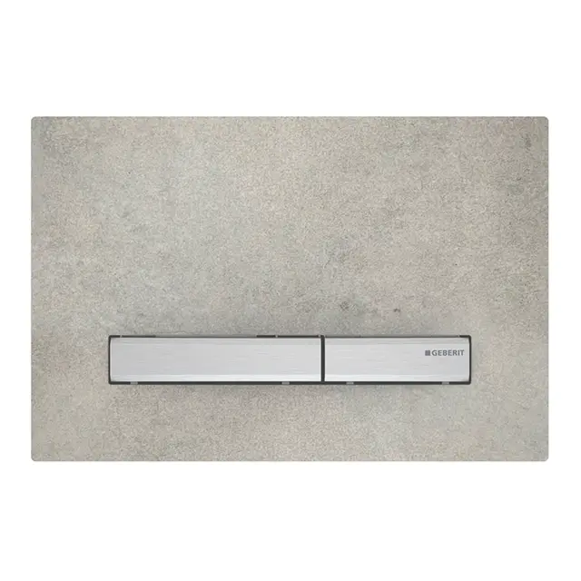 Betjeningsplate Sigma50 rund betong/krom sink dblskyll 