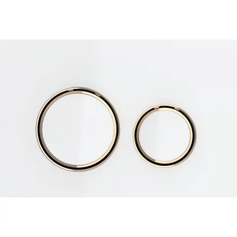 Betjeningsplate Sigma50 rund hvit/rosegull sink dblskyll