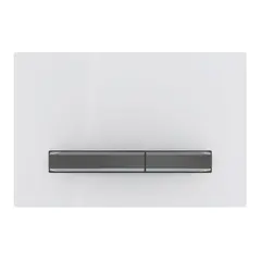 Betjeningsplate Sigma50 rett hvit/sort sink dblskyll