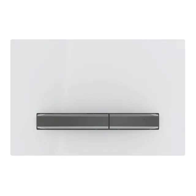 Betjeningsplate Sigma50 rett hvit/sort sink dblskyll 