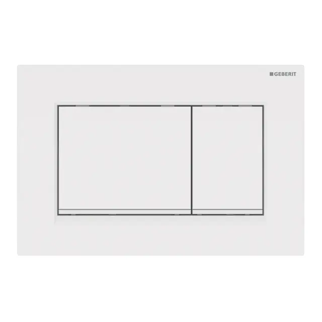 Betjeningsplate Sigma20 rett hvit / hvit matt dobbeltskyll 