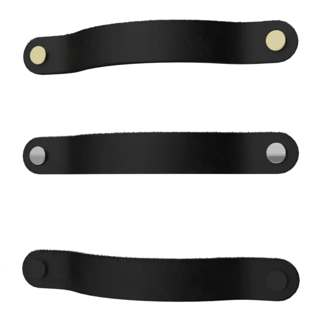 Håndtak lærstropp REIM sort 