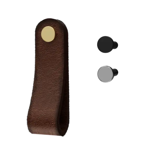 Håndtak lærstropp REIM brun 