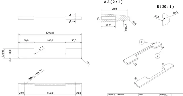Håndtak HALD 20cm børstet roségull 