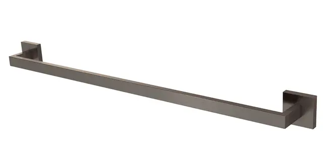 Håndklestang rett LUNA børstet grå (monter m/lim el.skrue) 