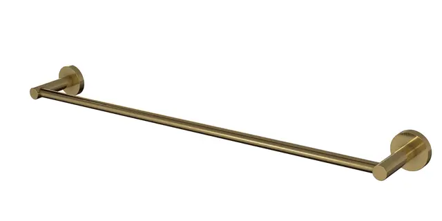 Håndklestang rund LUNA børstet messing (monter m/lim el.skrue) 