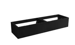 Servantskap bølge MIE DEMI 120 120x46x29cm sort eik finer servant x2