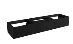 Servantskap bølge MIE DEMI 180 3x60 180x46x29cm sort eik finer servant x2