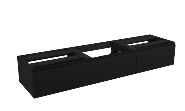 Servantskap fingergrep MIE DEMI 180 3x60 180x46x29cm sort matt servant x1 