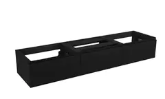 Servantskap fingergrep MIE DEMI 180 3x60 180x46x29cm sort matt servant x2