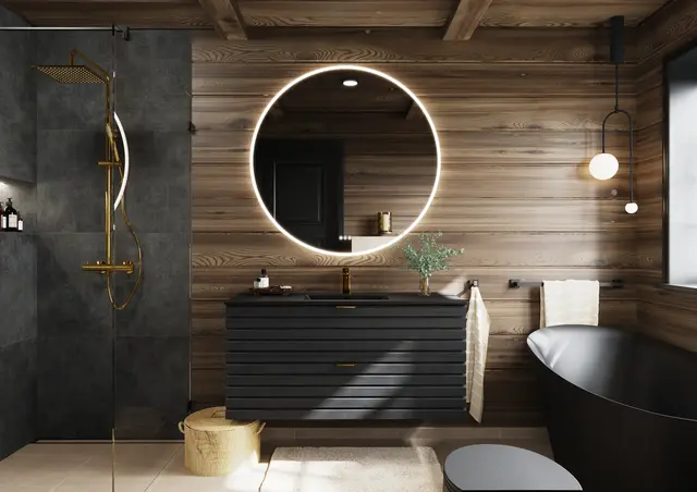 Servant ADA 80 thin 81x46x1,8cm porselen sort matt 