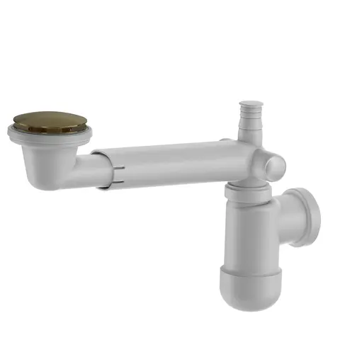 Avløp PRELOC pop-up servant m/overløp 40mm og 32mm børstet messing