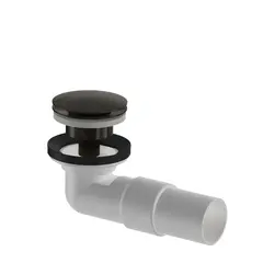 Avløp PUM pop-up servant m/overløp 40mm børstet sort