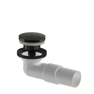 Avløp PUM pop-up servant m/overløp 40mm børstet sort