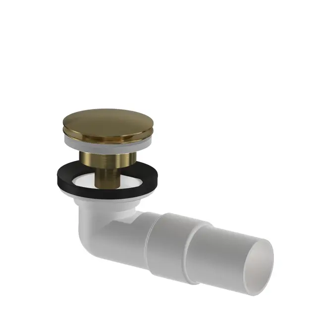 Avløp PUM pop-up servant m/overløp 40mm børstet messing 