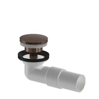 Avløp PUM pop-up servant m/overløp 40mm børstet roségull