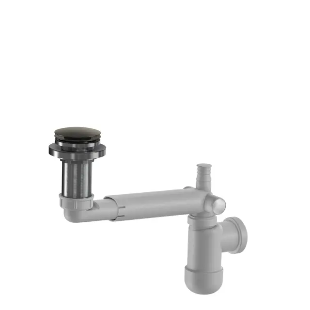 Avløp PRELOC pop-up benkeplate 40mm og 32mm børstet grå 