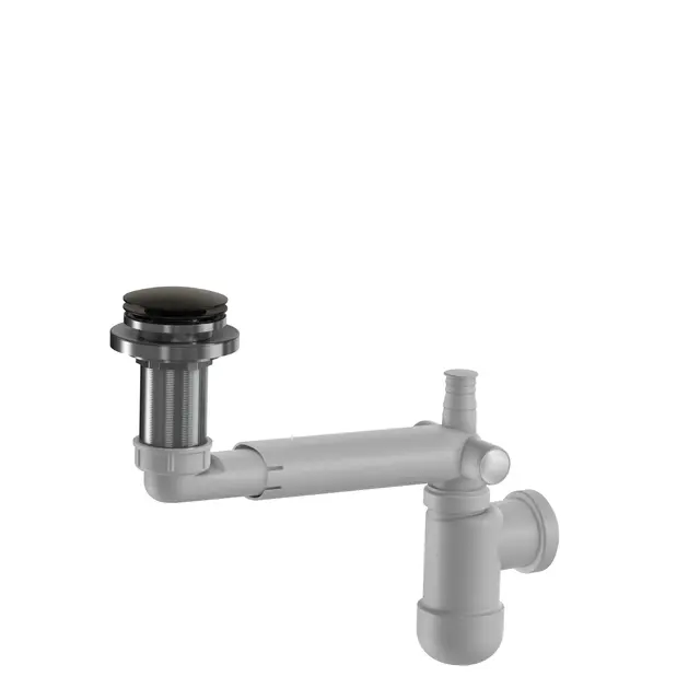 Avløp PUM pop-up benkeplate 40mm børstet sort 