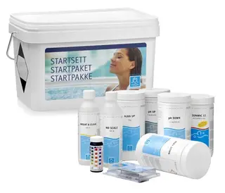 Startsett pleiemidler, UtendørsSpa (Nor) Alle pleiemidler man trenger til utespa