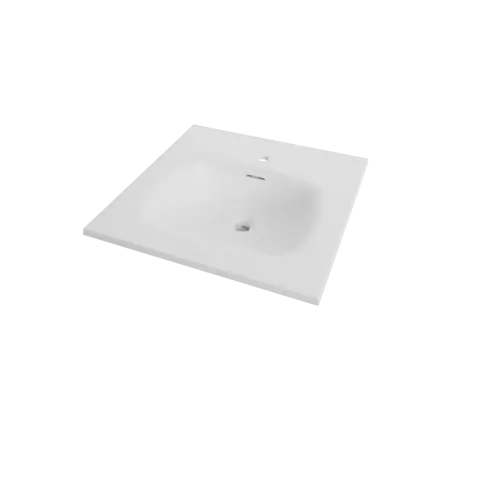 Servant ANE 60 60x60x14,7cm støpemarmor hvit matt