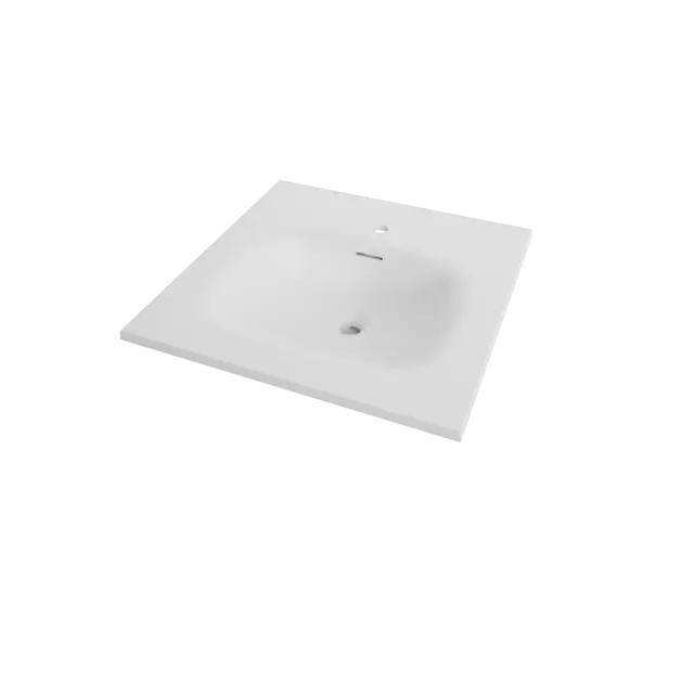 Servant ANE 60 60x60x14,7cm støpemarmor hvit matt 