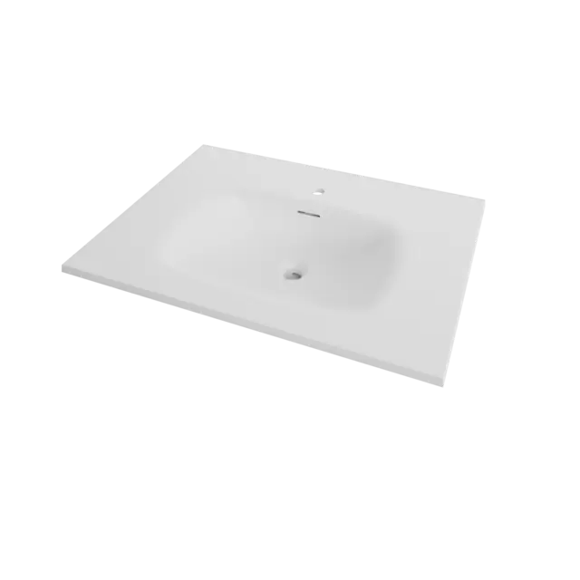 Servant ANE 80 80x60x14,7cm støpemarmor hvit matt 